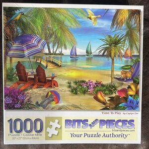 Blue and Green Tropical Beach Puzzle